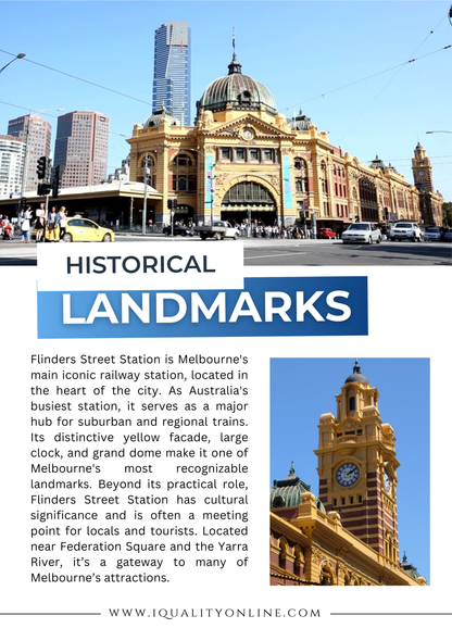 Cover of “The Ultimate Melbourne Travel Guide” featuring iconic Melbourne landmarks, vibrant street art, bustling laneways, and scenic city views, representing top attractions, dining, and local culture.