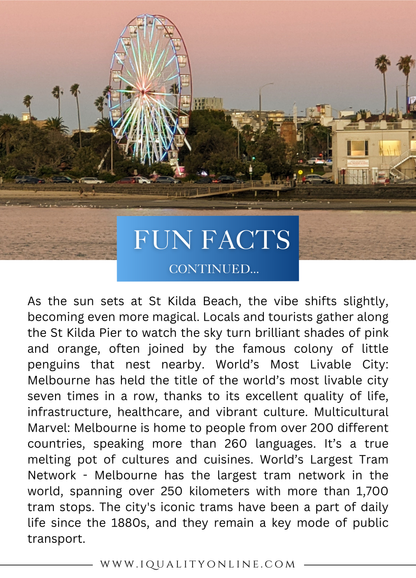 Cover of “The Ultimate Melbourne Travel Guide” featuring iconic Melbourne landmarks, vibrant street art, bustling laneways, and scenic city views, representing top attractions, dining, and local culture.